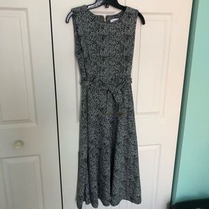 Calvin Klein belted Fit & Flare midi dress